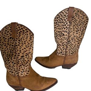 Guess Marciano vintage buckskin leather boots